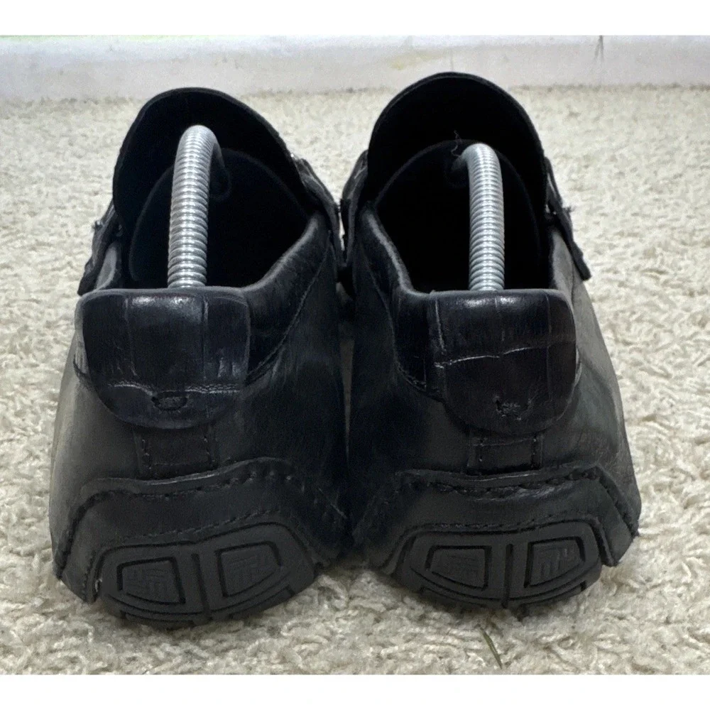 Cole Haan Black Leather Somerset Horse Bit Slip On Driving Loafers Men's 12M